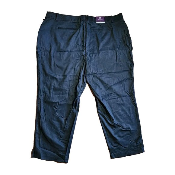 NWT AVA & VIV Solid Black High Rise Ankle Stretch Waist Pants Womens Plus Sz 24 - Picture 8 of 8